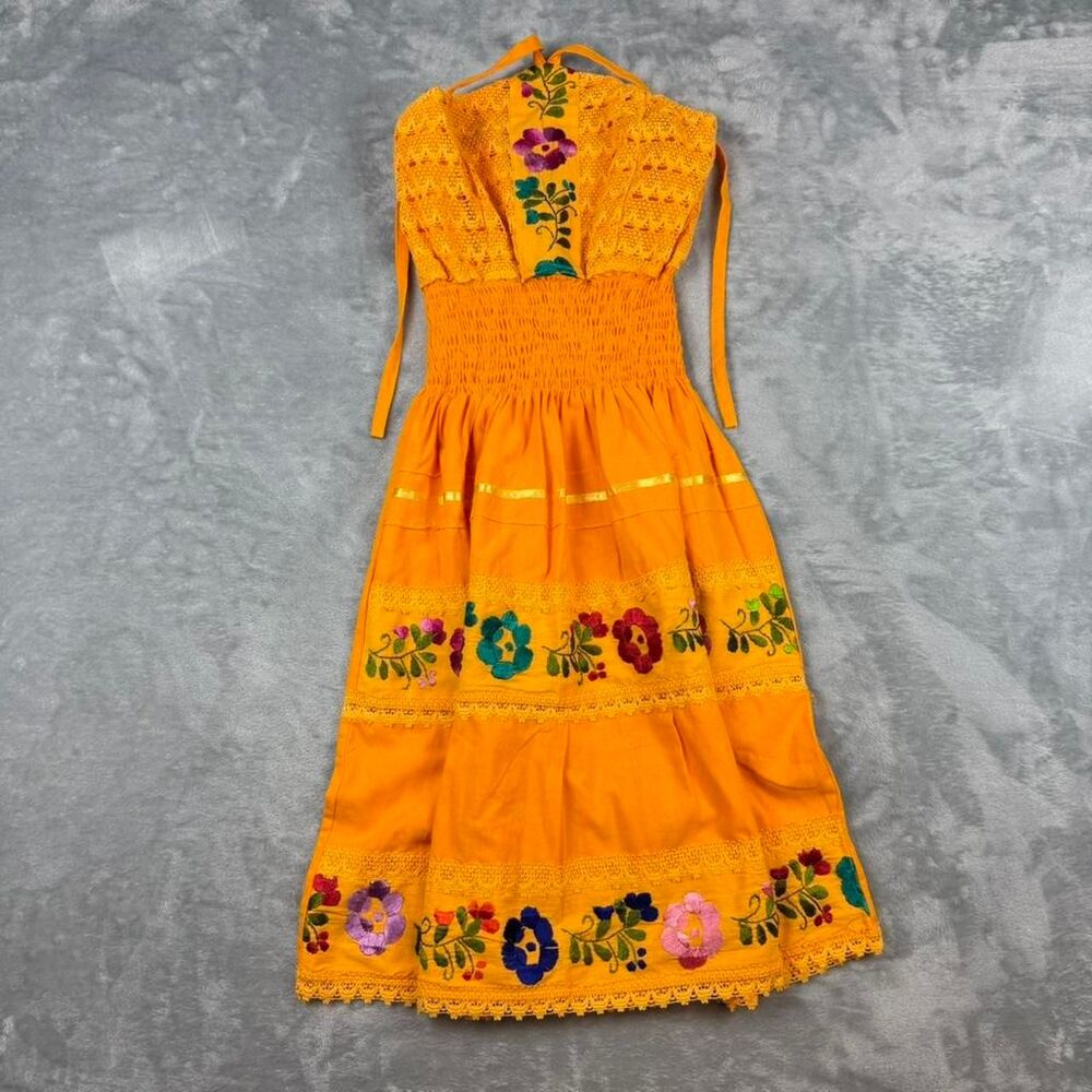 Unbranded Women's Orange and Yellow Dress